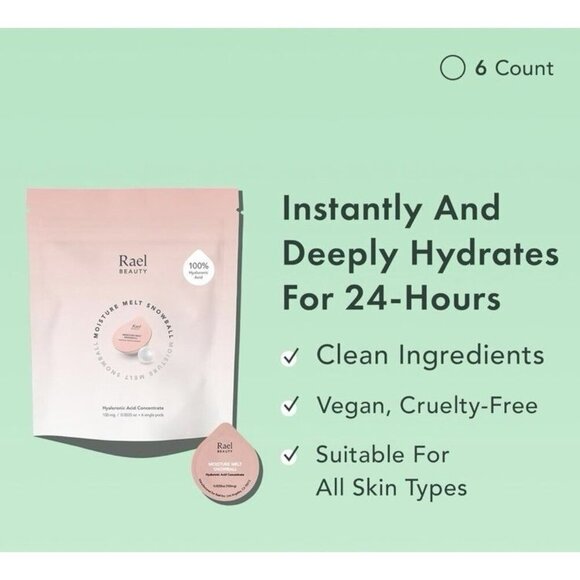 Rael Beauty Moisture Melt Snowball - Sealed Pack of 6 - New - Picture 2 of 5